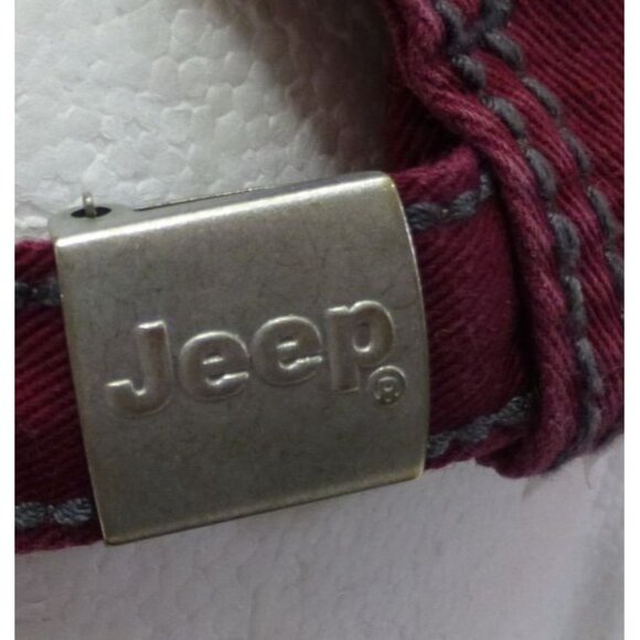 Jeep Maroon Distressed Logo Hat - Picture 5 of 8